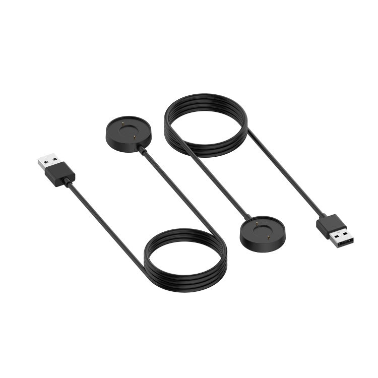 Fossil hybrid smartwatch charging cable set with two round charging docks and USB-A ends