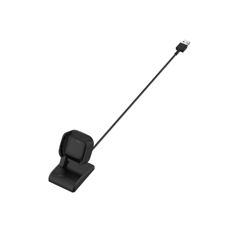 Black charging dock adapter with compact cradle and USB-A plug