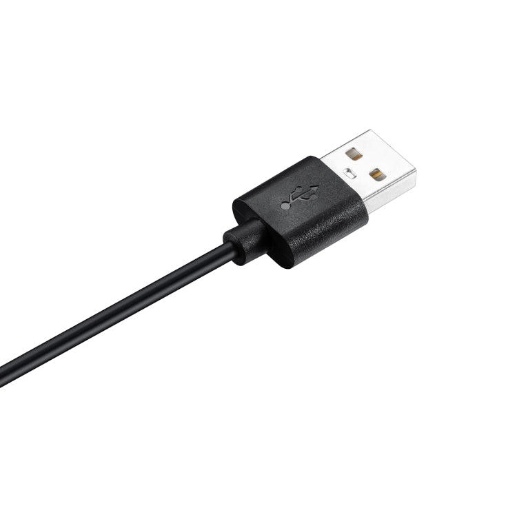 USB-A plug charging data cable with black connector, data-capable