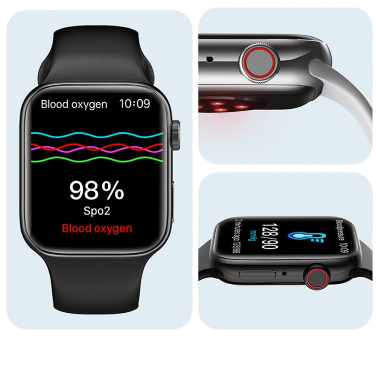 Smartwatch screen shows blood oxygen percentage and signal waveform graphics