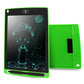 Portable 8.5-inch LCD writing tablet, green, front screen with matching protective cover