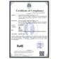 Certificate of Compliance document labeled RoHS with CE mark and details
