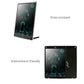 12-inch LCD writing tablet, black frame with teal cartoon drawing on dark screen