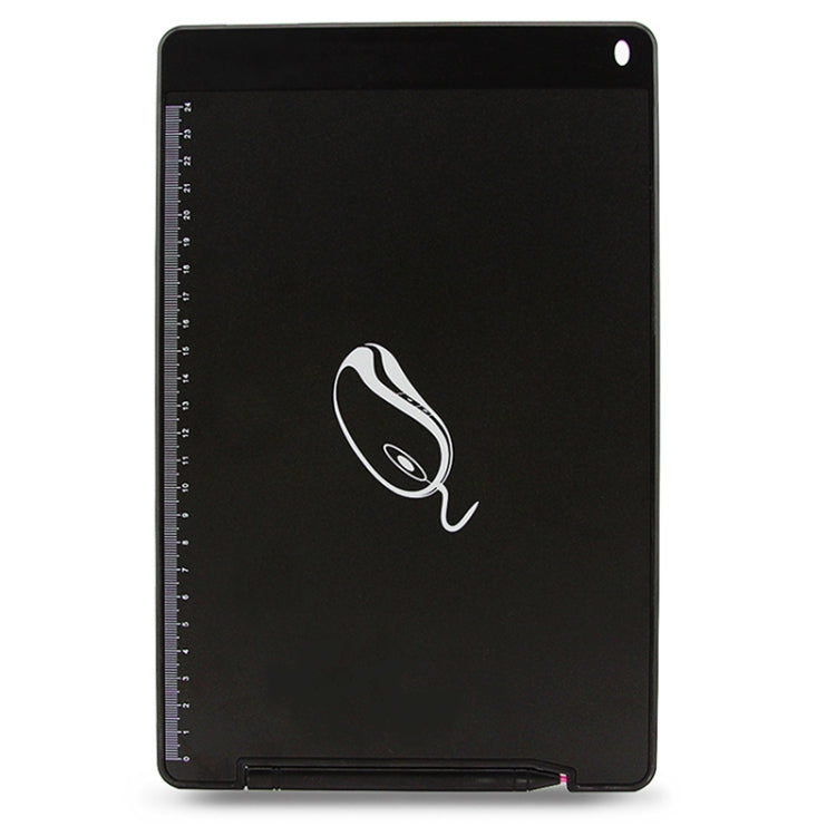12-inch LCD writing tablet back view, black panel with stylus icon