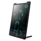 12-inch LCD writing tablet, black frame, green character drawing on angled screen
