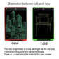 LCD writing tablet comparison graphic showing new and old screen panel styles