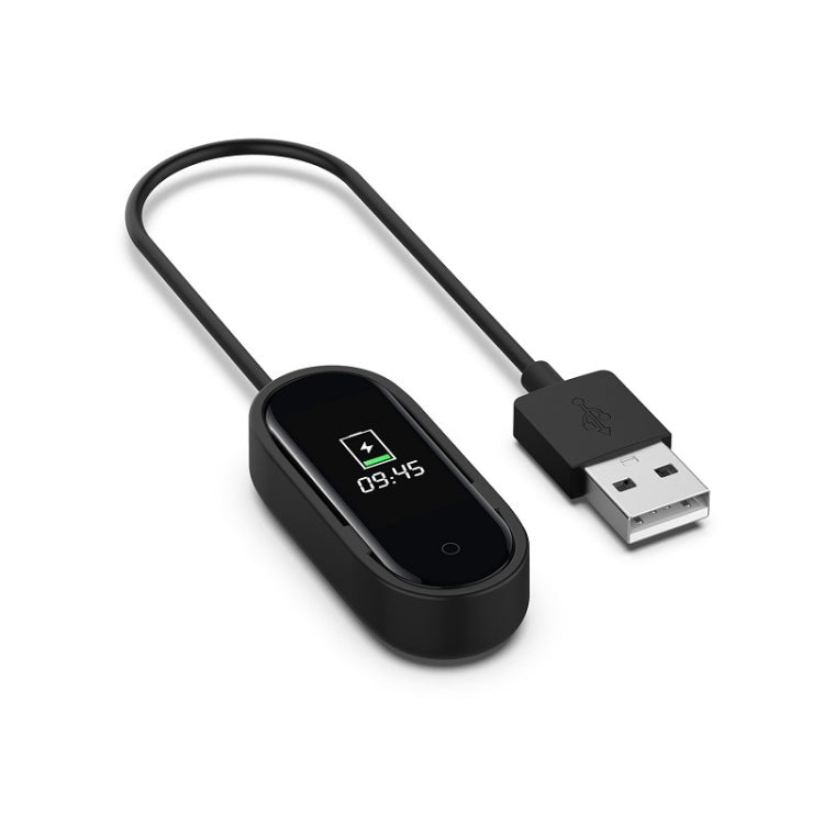 Black USB charging cable with oval charging dock and USB-A connector