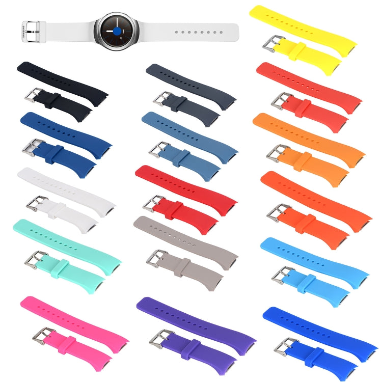 Assorted color silicone watch bands with metal buckles and perforated holes