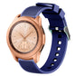 Vertical grain watch band in dark blue with clasp and strap holes