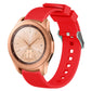 Vertical grain watch band with red silicone strap for 42mm Galaxy watch