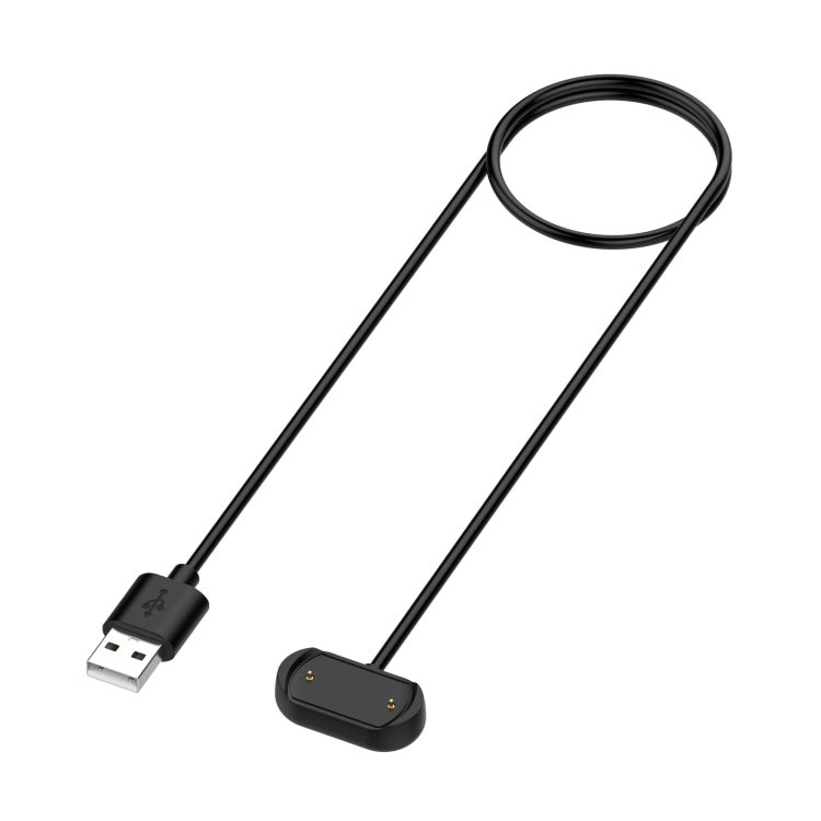 Black USB-to-magnetic cradle charging cable with compact dock connector
