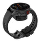 Black watch charging cradle dock with smartwatch resting on contacts