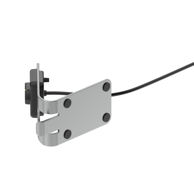 Silver charging base with mounting holes and rotating magnetic charging dock