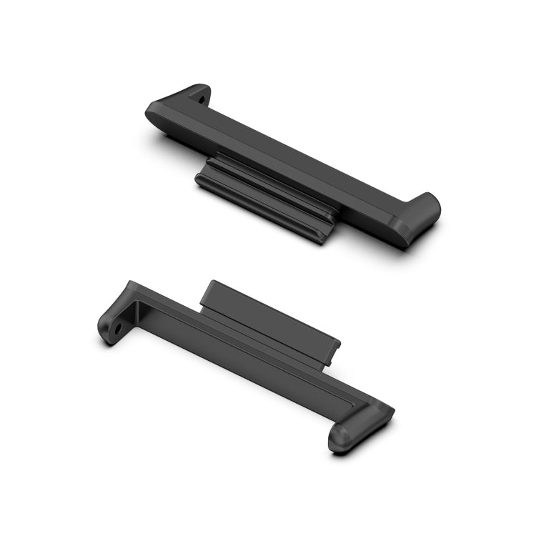 Black 2-in-1 metal watch band connectors, snap-fit pieces for Huawei Watch Fit 2.