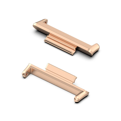 Rose gold 2-in-1 metal watch band connectors, snap-fit pieces for Huawei Watch Fit 2.