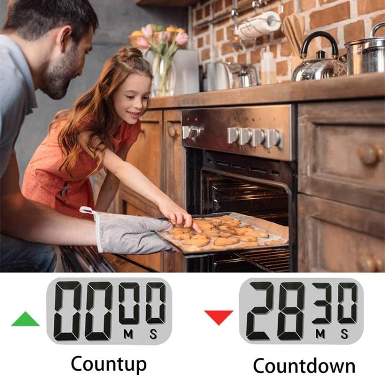 Digital LCD timer showing 00:00 for countup and countdown modes