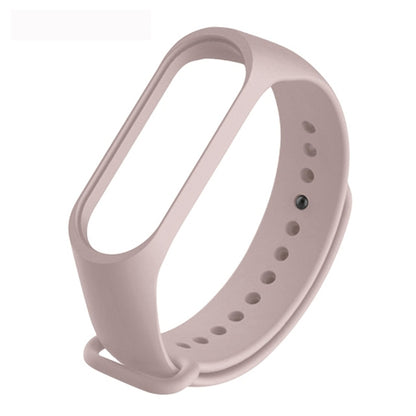 Soft TPU watch band with pin buckle, pink silicone-style strap.