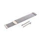 Silver milanese loop magnetic watch band with pins and clasp