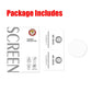 Screen protector package with manual and small accessories