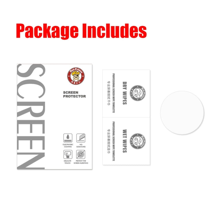Screen protector package with manual and small accessories