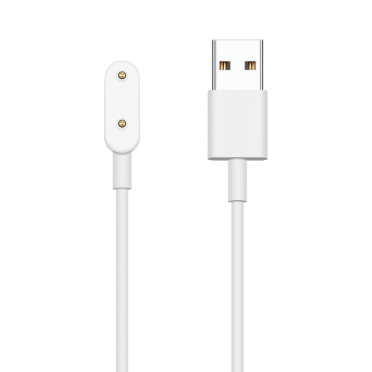 White charging cable with USB-A connector and magnetic watch plug