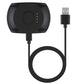 Black charging cradle dock with USB-A cable for smart watch cradle charging