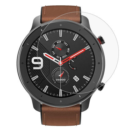 Tempered glass screen protector for Amazfit GTR 47mm, clear curved 2.5D cover on watch