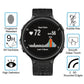 Clear 9H tempered glass smartwatch protector with bubble-free, rounded-edge design