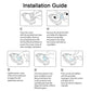 Installation guide showing steps to apply a tempered glass screen protector