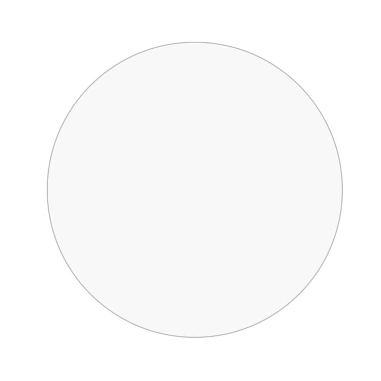Tempered glass screen protector film template with rounded 2.5D shape