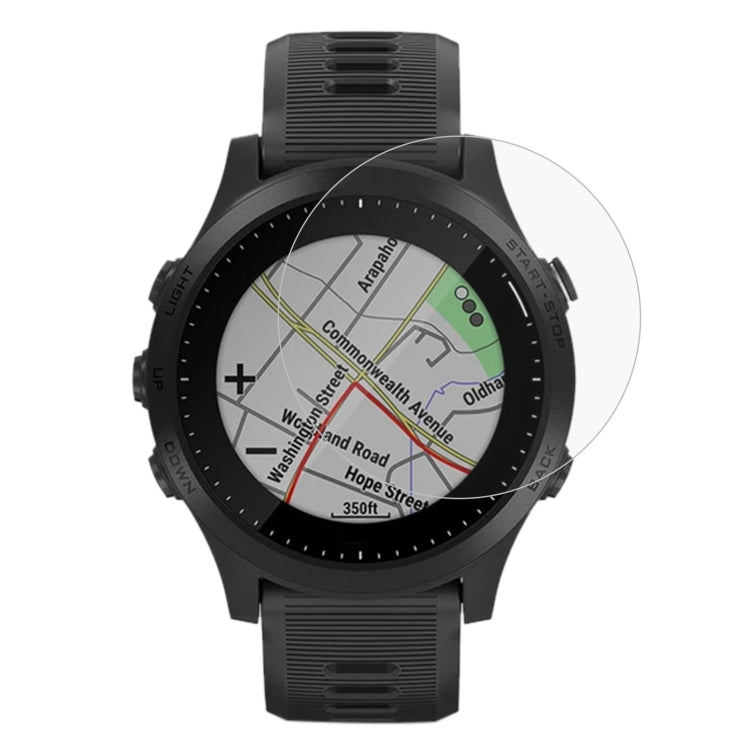 Tempered glass screen protector for Garmin Forerunner 945 with clear 2.5D rounded edges
