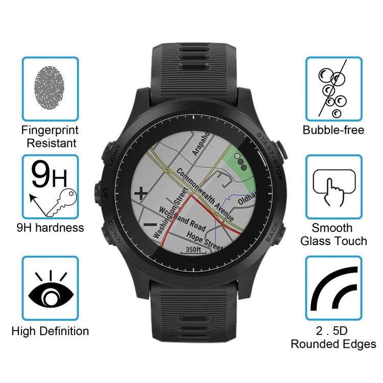 Tempered glass screen protector for Garmin Forerunner 945, 9H anti-scratch, smooth touch