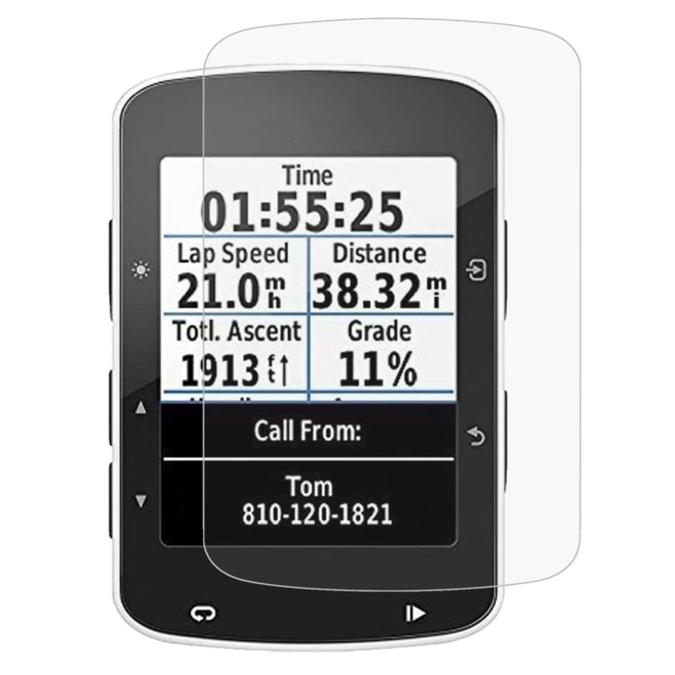 Clear tempered glass screen protector film for Garmin Edge 520, rounded cover