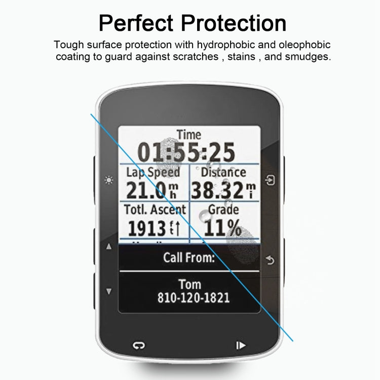 Clear tempered glass screen protector film for Garmin Edge 520 with scratch protection