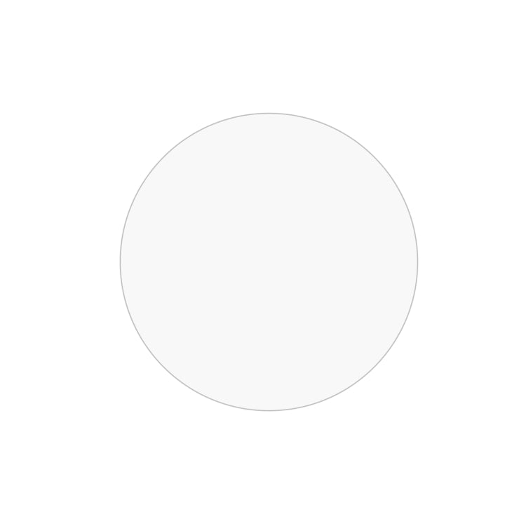 Round tempered glass screen protector disc for smartwatch, clear 2.5D edge shape