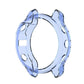 TPU half-coverage smartwatch protective case, light blue clear front cover