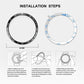 Steel protective bezel rings with installation tape, sized for Galaxy Watch 46mm