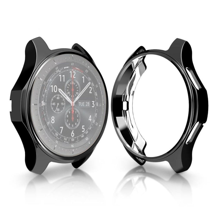 Dark black TPU shockproof smartwatch case with protective bezel and side grips