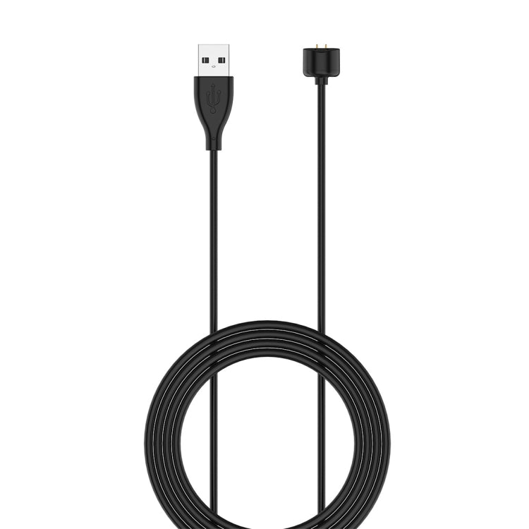 Magnetic USB charging cable with USB-A plug and round magnetic band connector