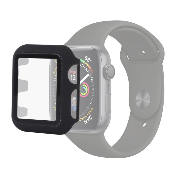 Black and gray PC protective case with clear screen cover for 38mm Apple Watch