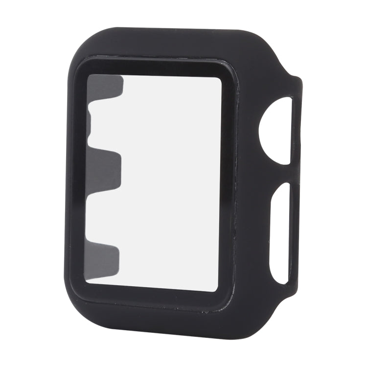 Black protective smartwatch case with clear screen window and side cutouts