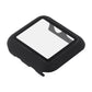 Black protective case with raised bezel and square screen opening