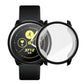 Transparent TPU full-coverage watch case fitted to black watch with side clips
