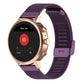 Dark purple metal mesh watch band with rectangular clasp