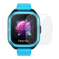 Transparent full-screen tempered glass film overlaying blue kids smartwatch display