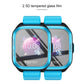 Two-pack 2.5D tempered glass film for blue kids smartwatch screens