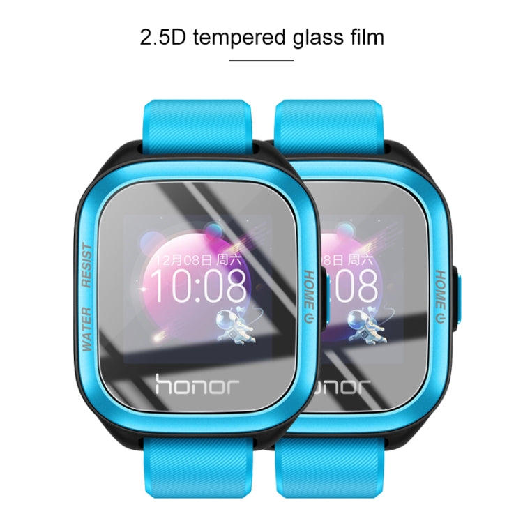 Two-pack 2.5D tempered glass film for blue kids smartwatch screens