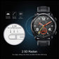 2.5D tempered glass screen protector film on round smartwatch with curved edges