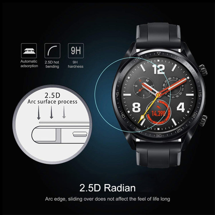 2.5D tempered glass screen protector film for smartwatch, curved edge protection