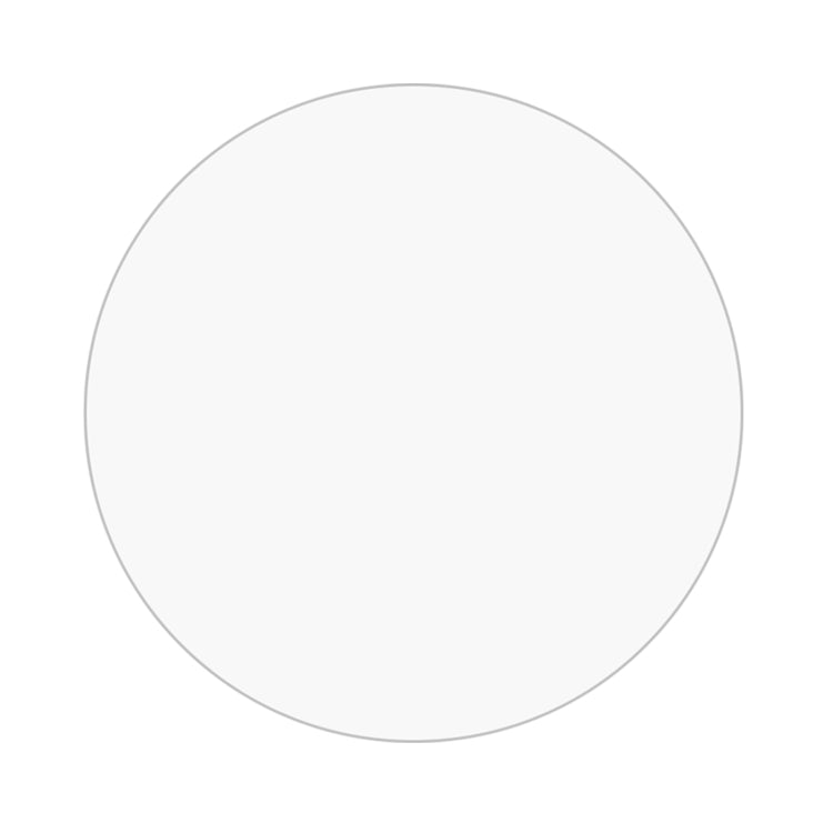 Clear circular tempered glass screen protector for smartwatch display